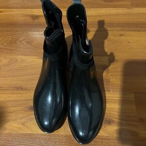 Juicy Couture Glossy Black Rain Boots